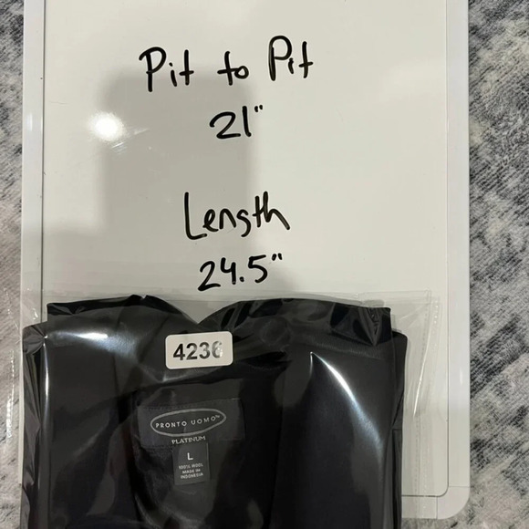 Pronto Uomo Platinum Wool Modern Fit Suit Separates Vest Navy Large - Picture 5 of 5